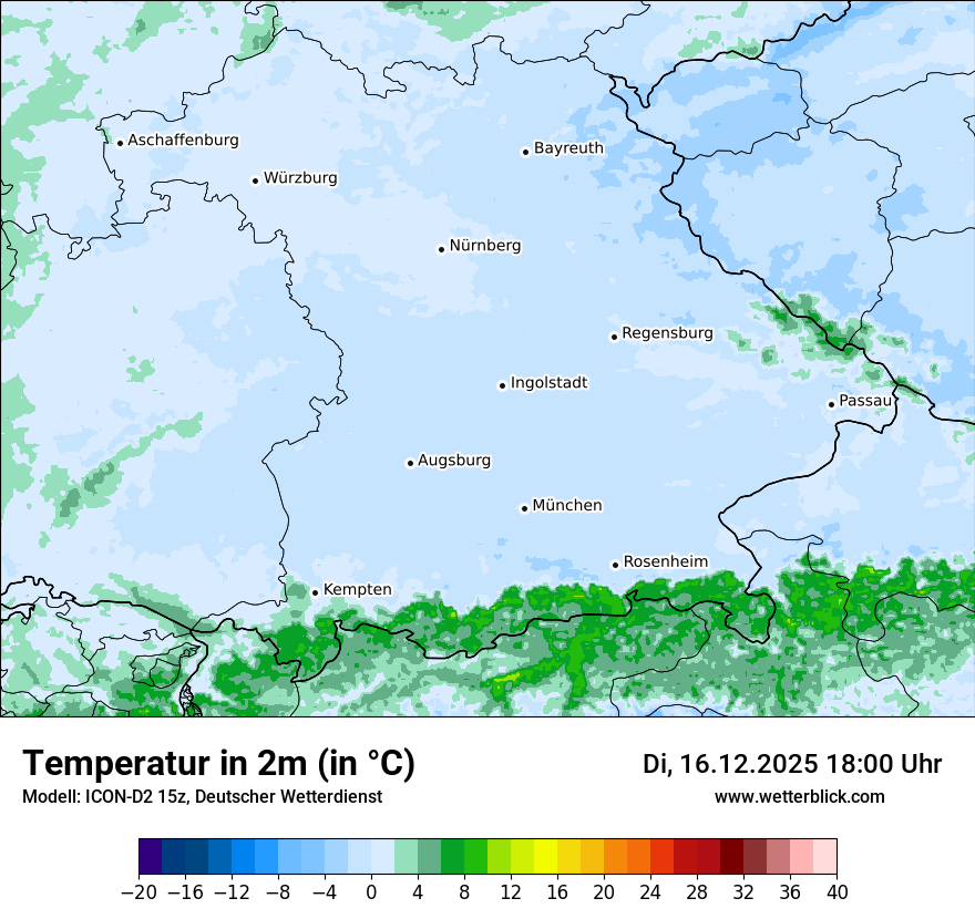 Modellkarten Temperatur
