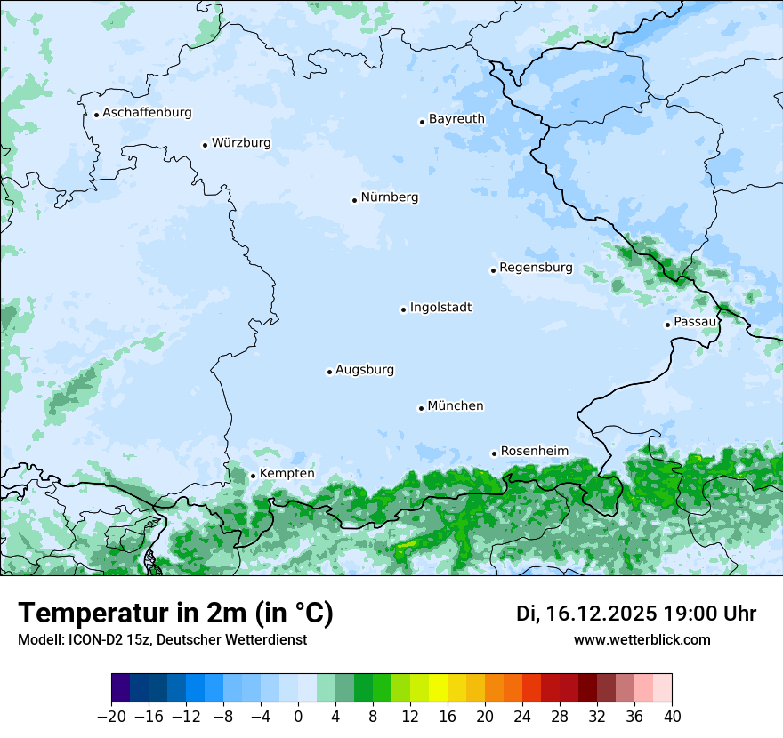 Modellkarten Temperatur