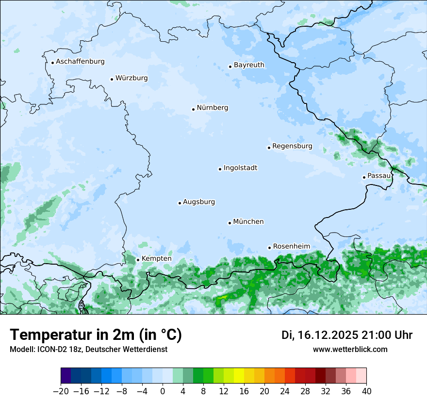Modellkarten Temperatur