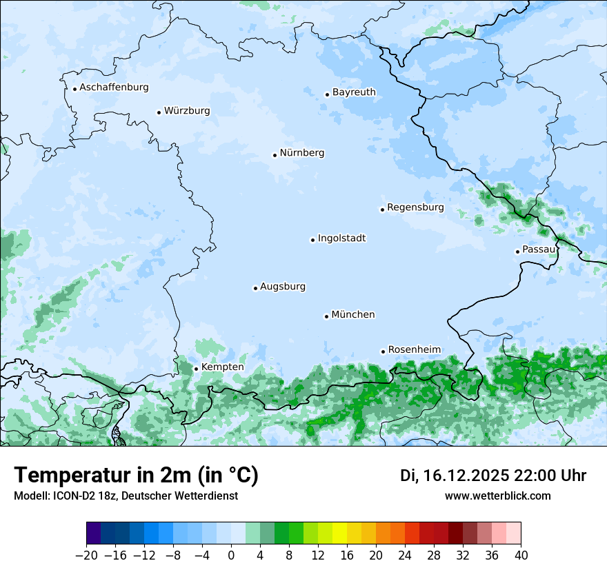 Modellkarten Temperatur