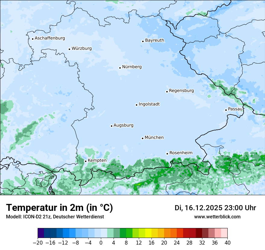 Modellkarten Temperatur