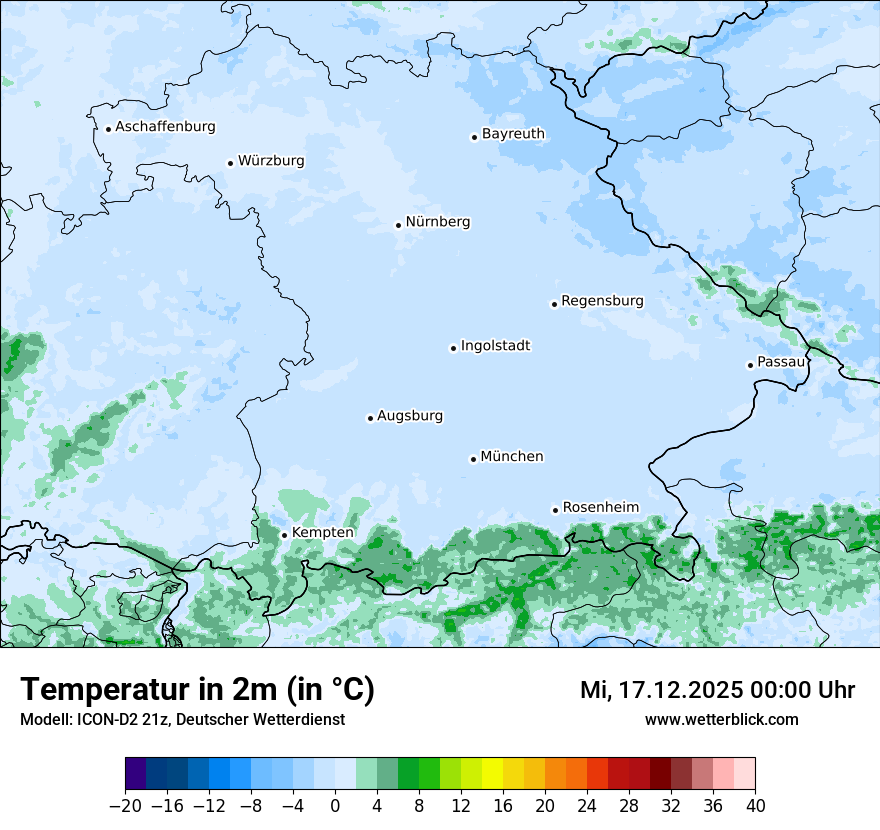 Modellkarten Temperatur