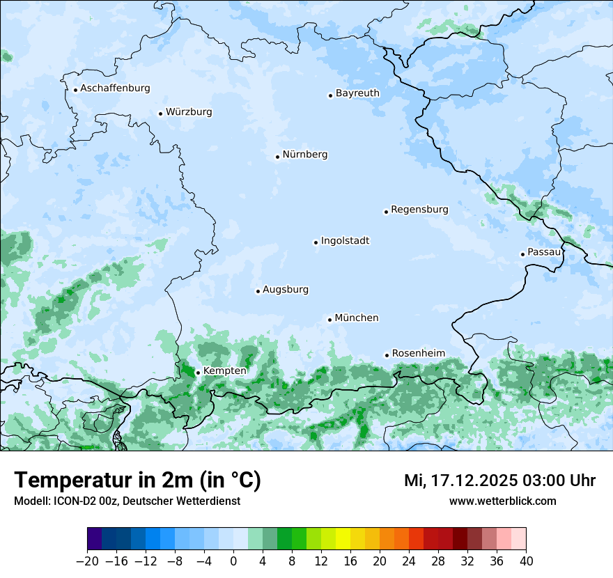 Modellkarten Temperatur