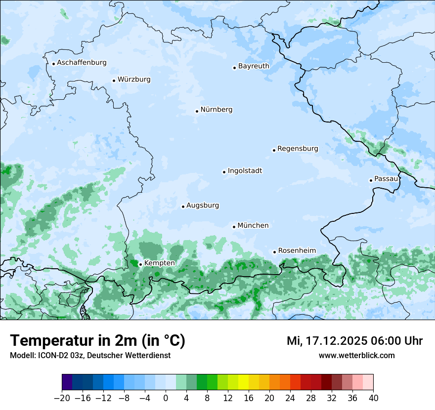 Modellkarten Temperatur