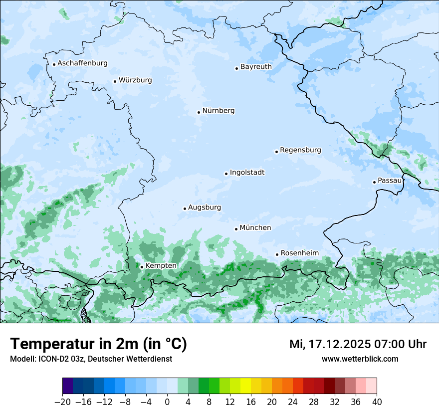 Modellkarten Temperatur