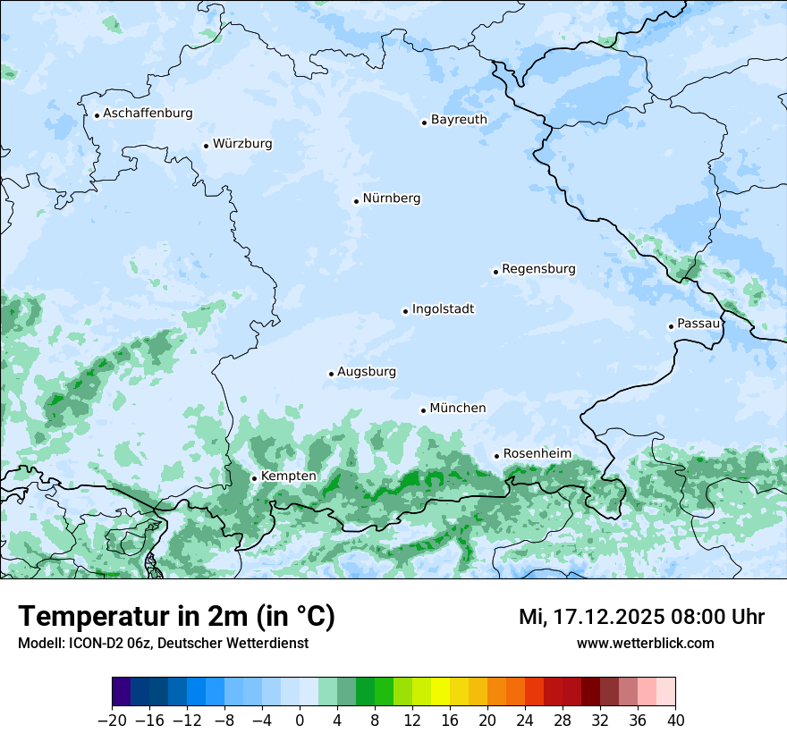 Modellkarten Temperatur