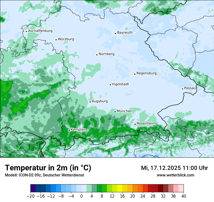 Modellkarten Temperatur