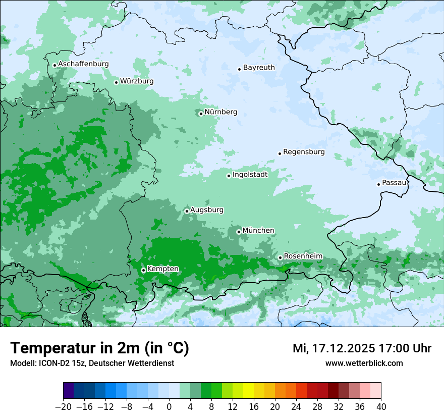 Modellkarten Temperatur