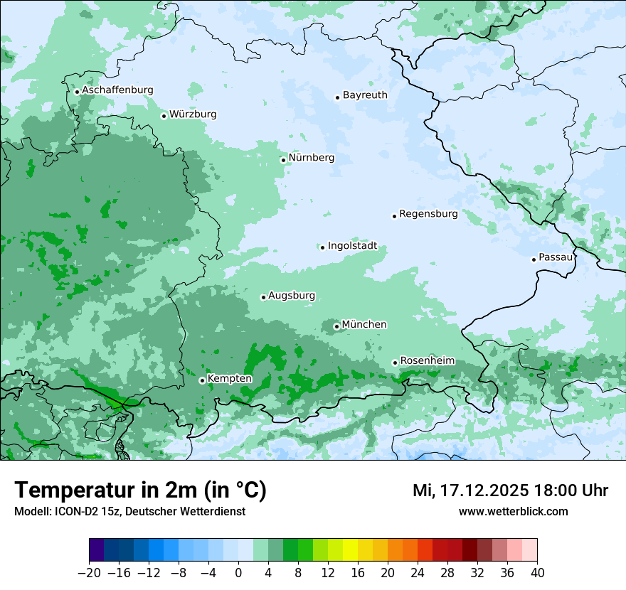 Modellkarten Temperatur