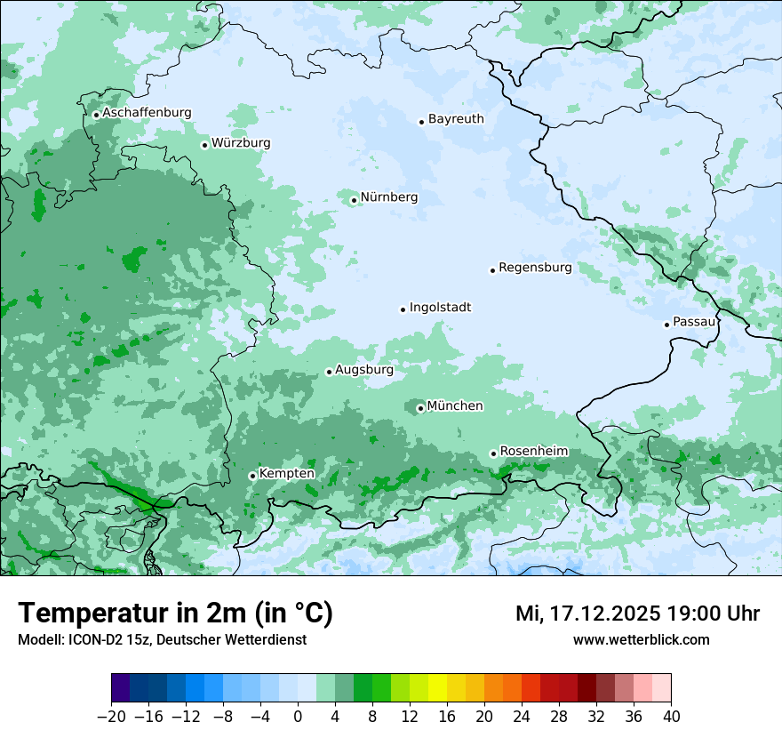 Modellkarten Temperatur
