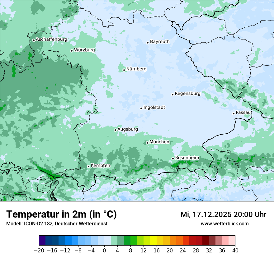 Modellkarten Temperatur