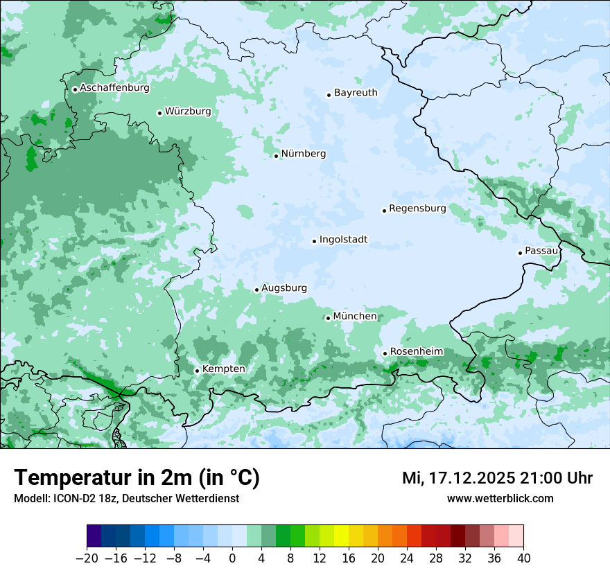 Modellkarten Temperatur