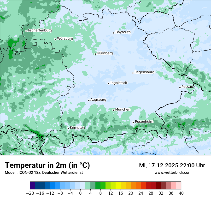 Modellkarten Temperatur