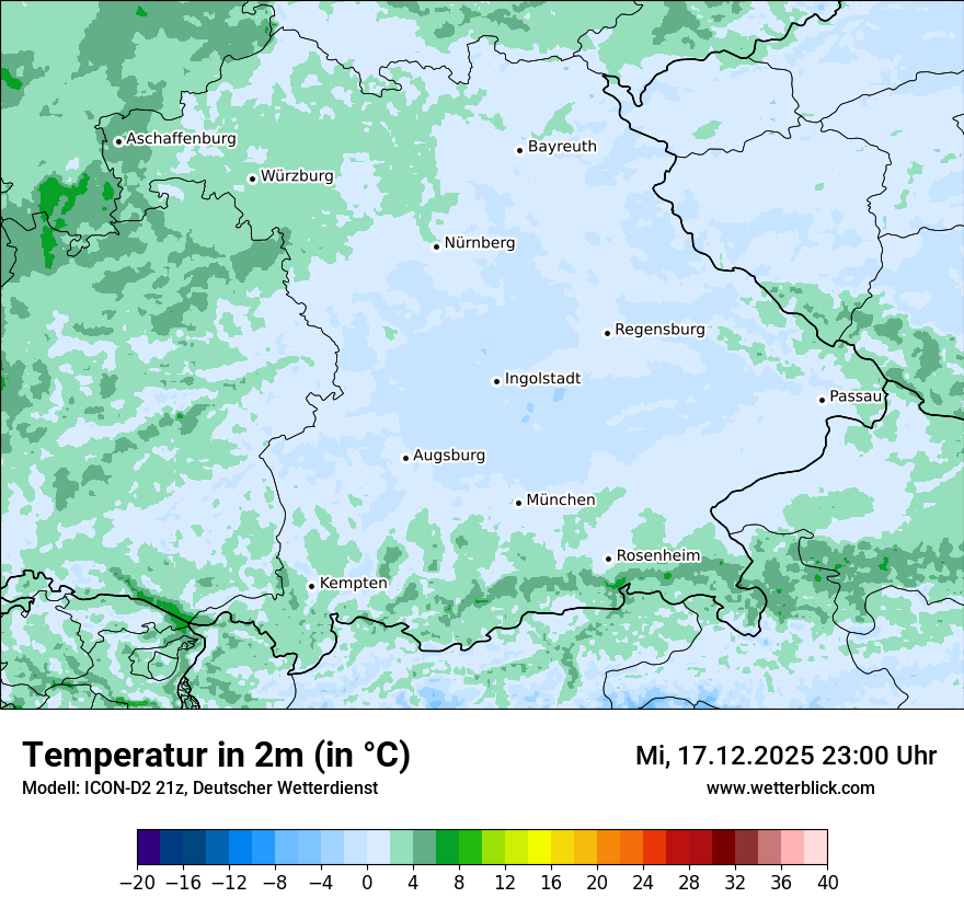 Modellkarten Temperatur