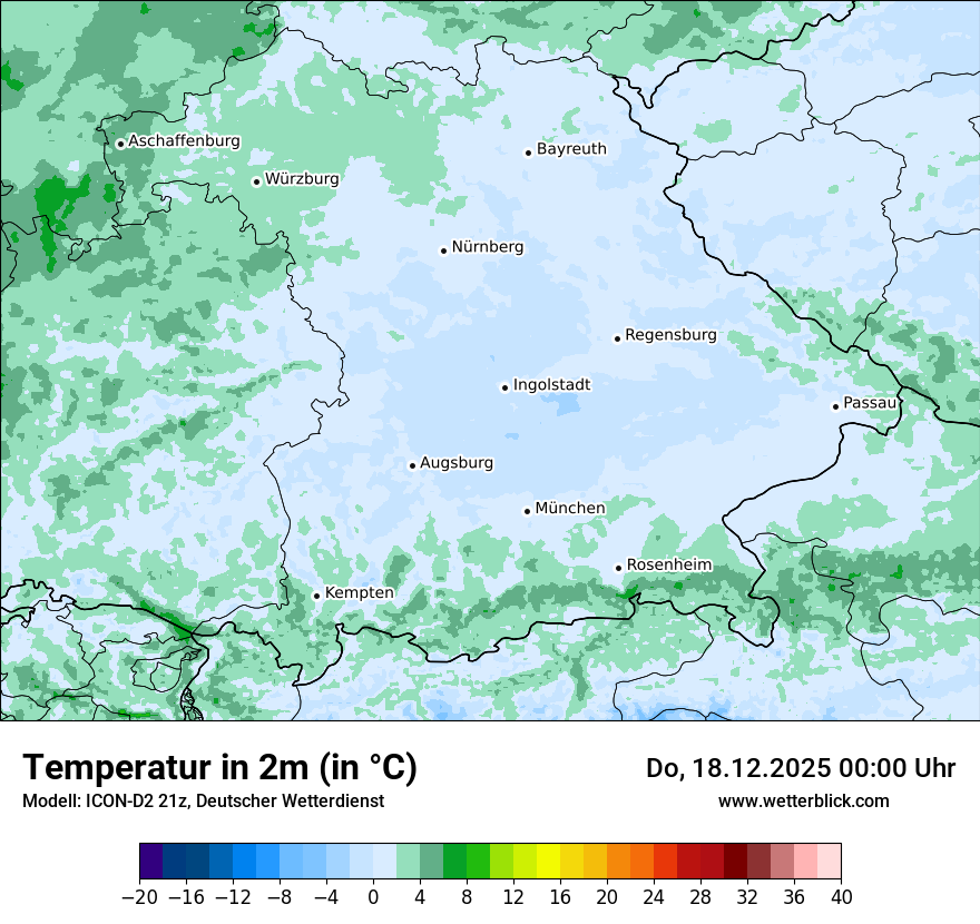 Modellkarten Temperatur