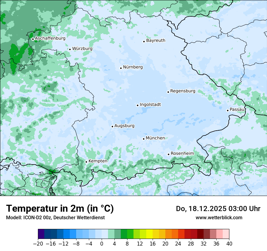 Modellkarten Temperatur