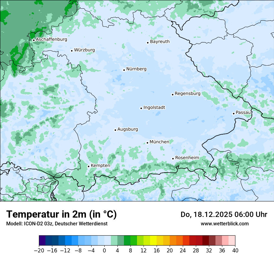 Modellkarten Temperatur