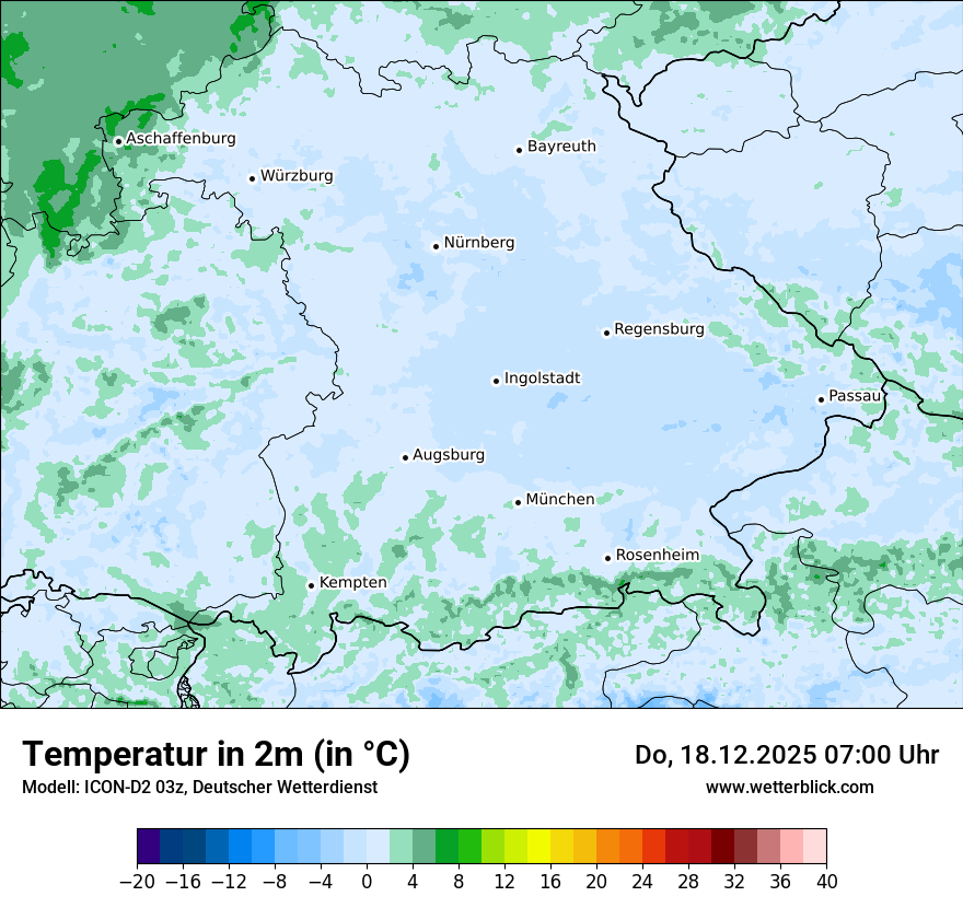 Modellkarten Temperatur