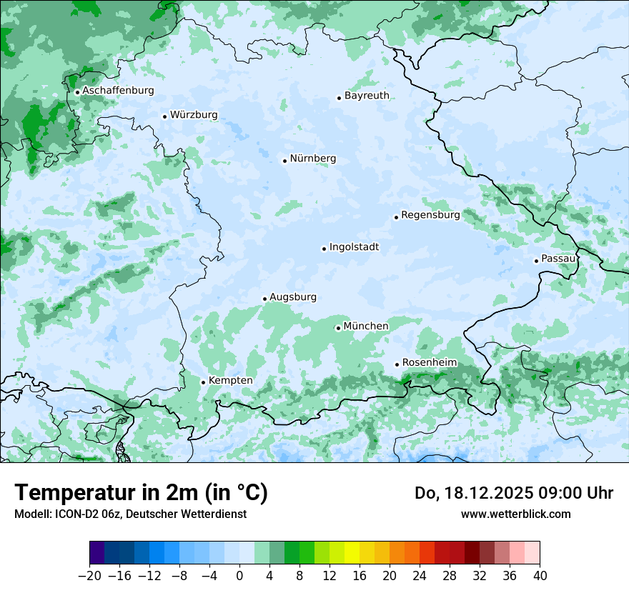 Modellkarten Temperatur