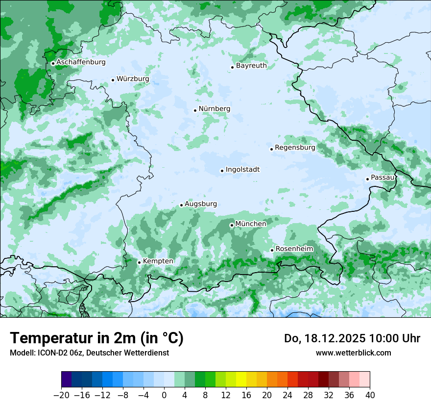 Modellkarten Temperatur