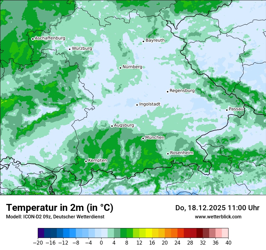 Modellkarten Temperatur