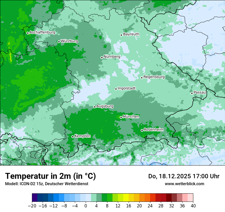 Modellkarten Temperatur