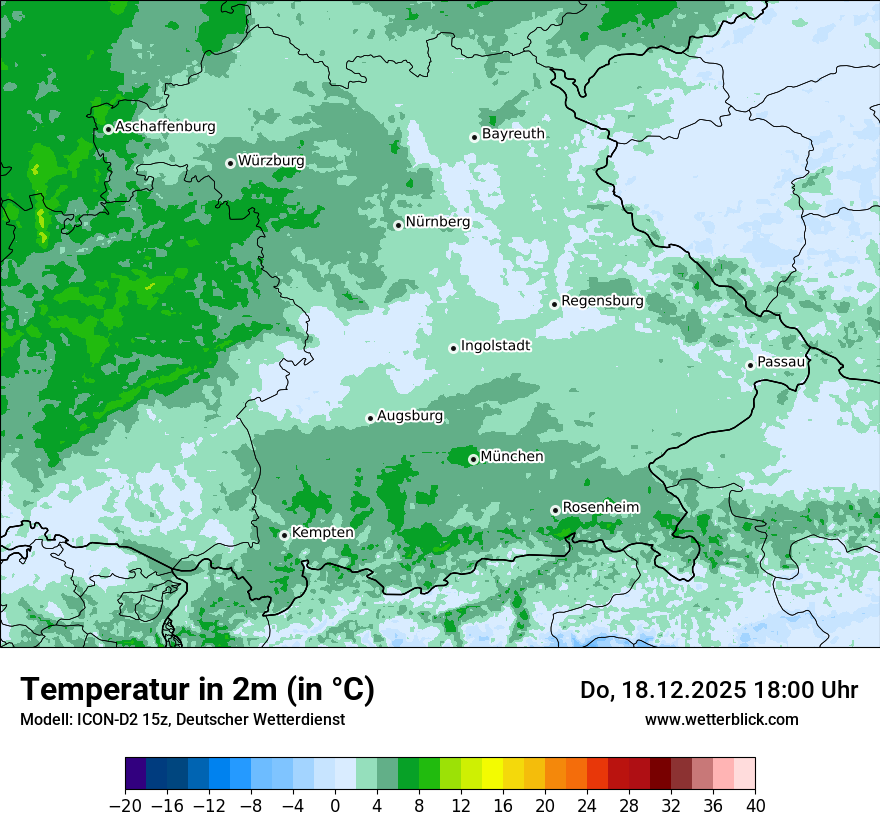 Modellkarten Temperatur