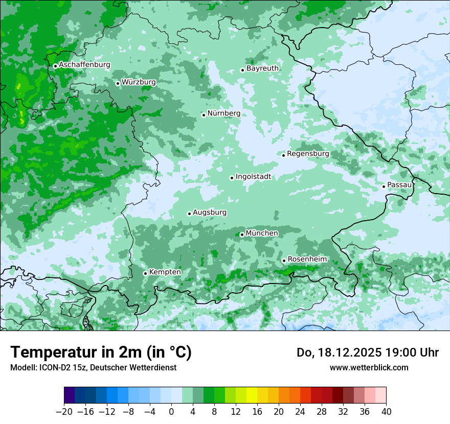 Modellkarten Temperatur