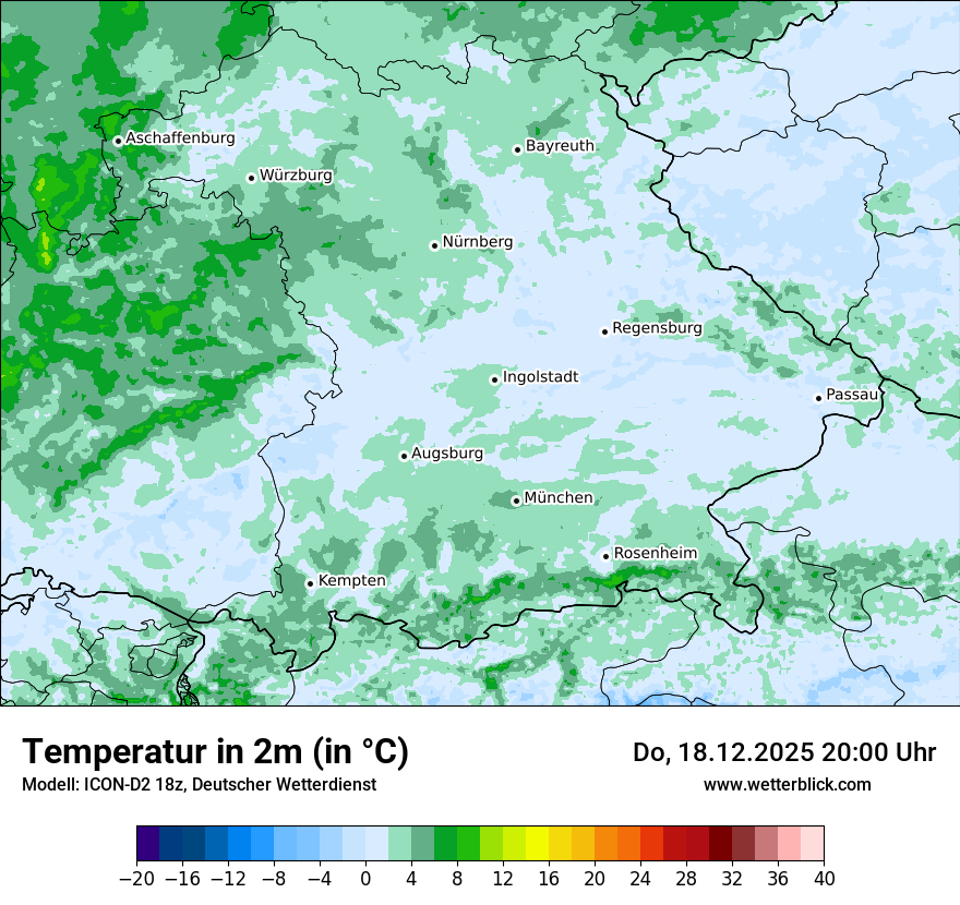 Modellkarten Temperatur