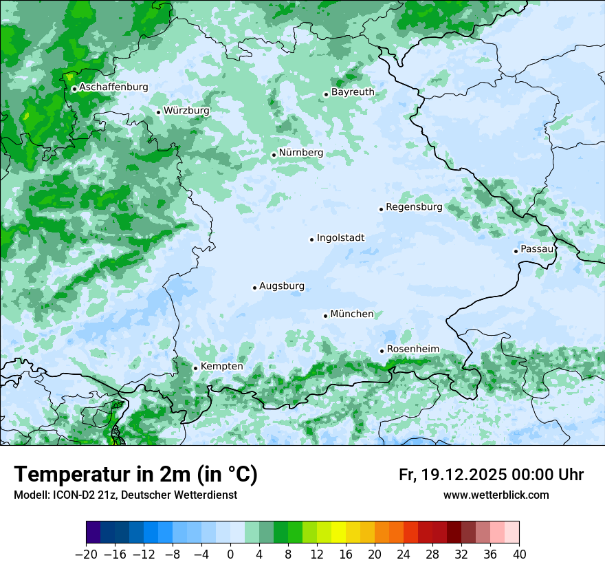 Modellkarten Temperatur