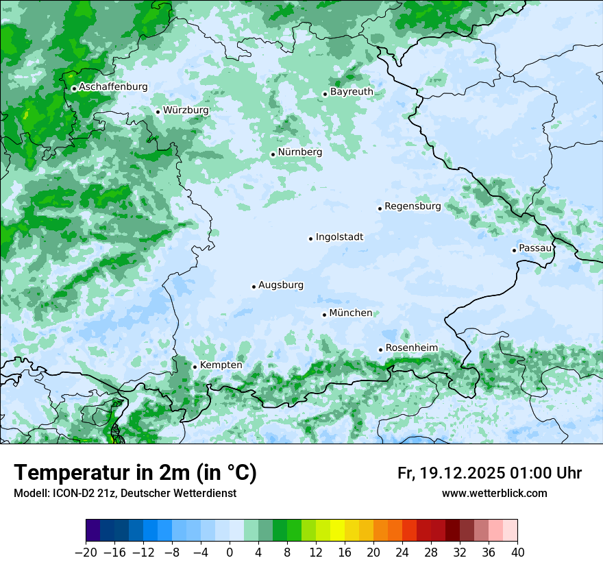 Modellkarten Temperatur
