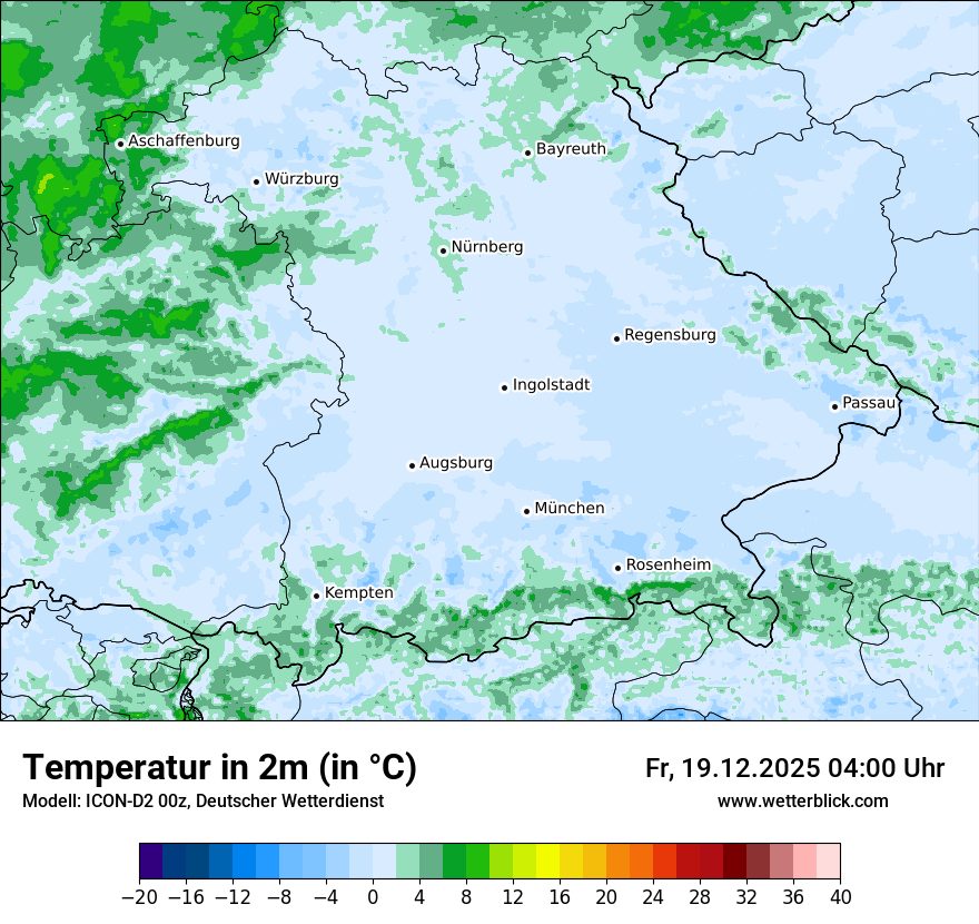 Modellkarten Temperatur