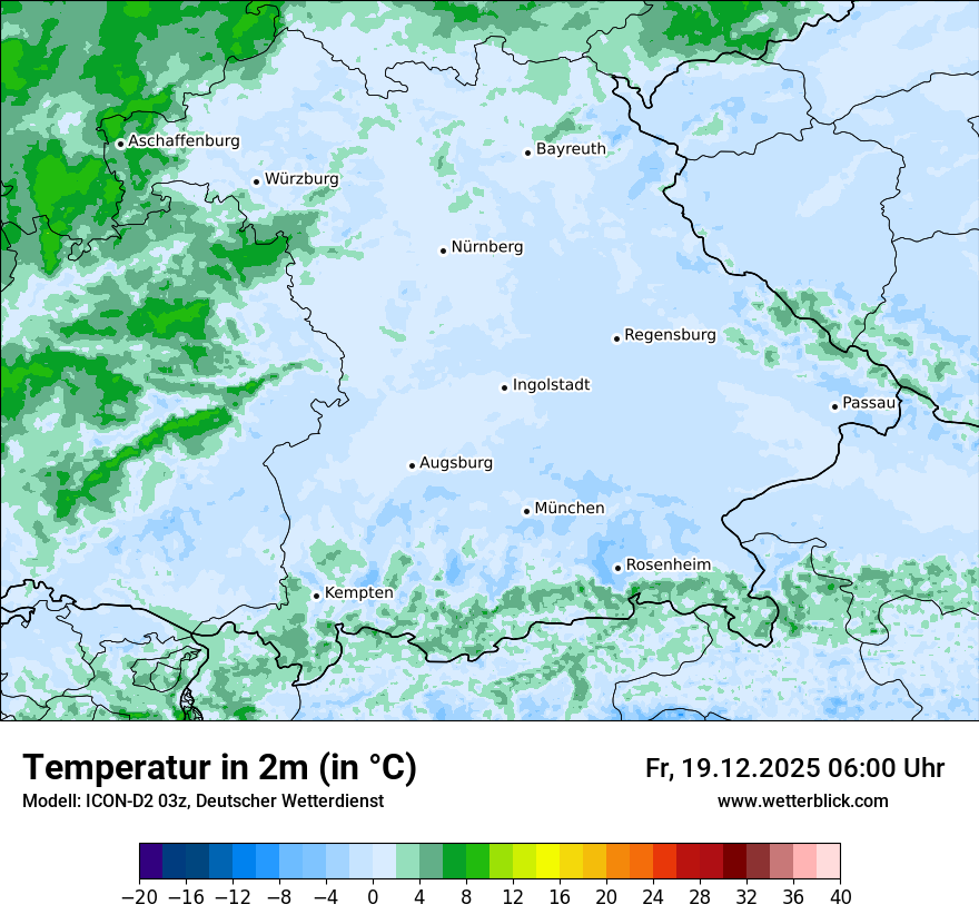 Modellkarten Temperatur