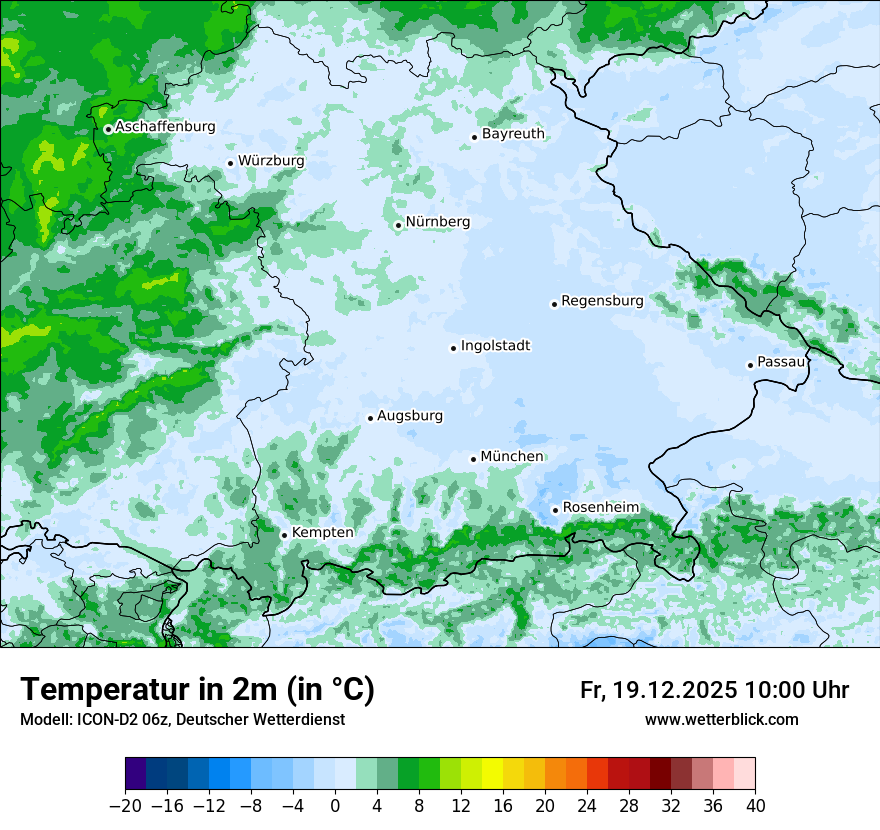 Modellkarten Temperatur