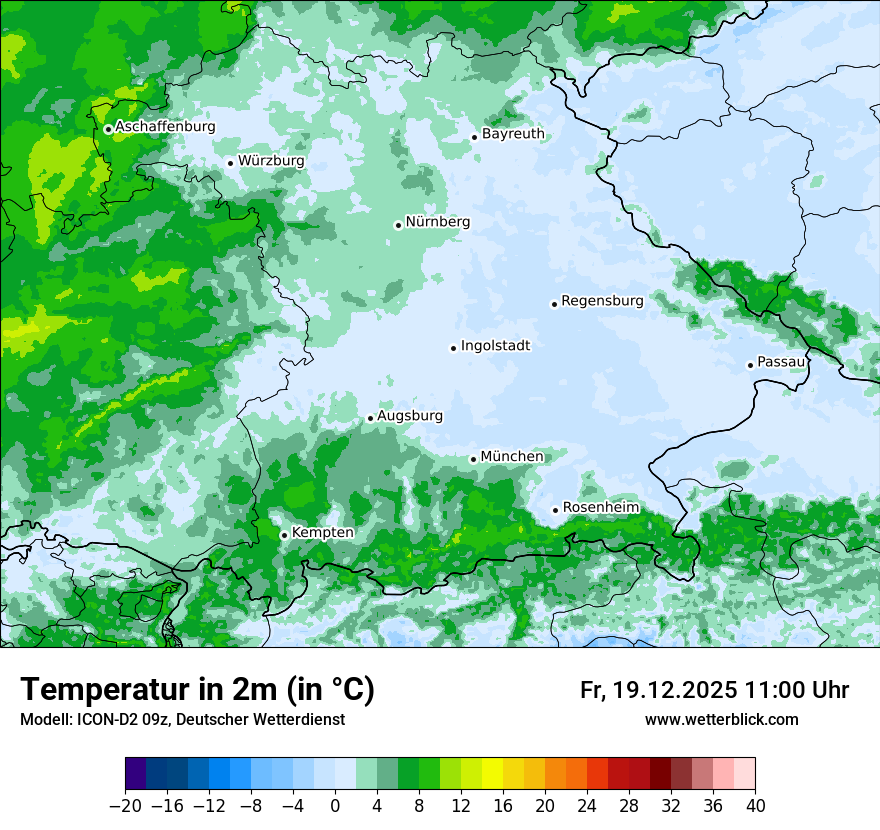 Modellkarten Temperatur
