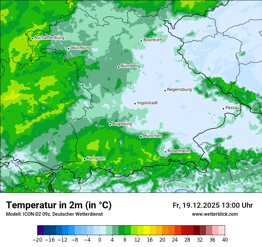 Modellkarten Temperatur
