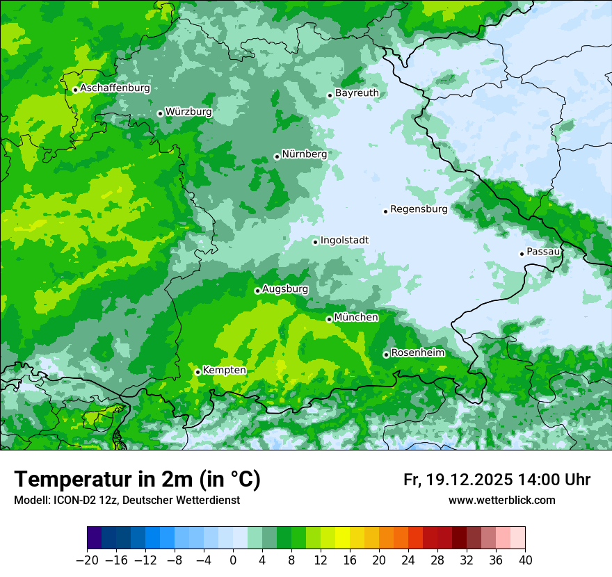 Modellkarten Temperatur