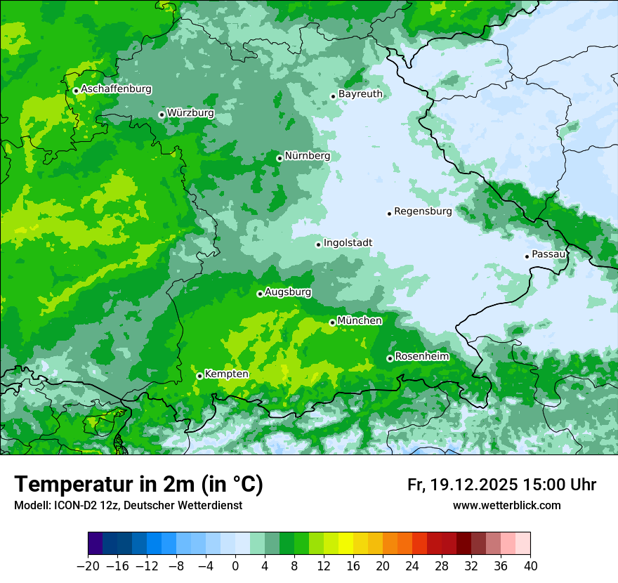 Modellkarten Temperatur