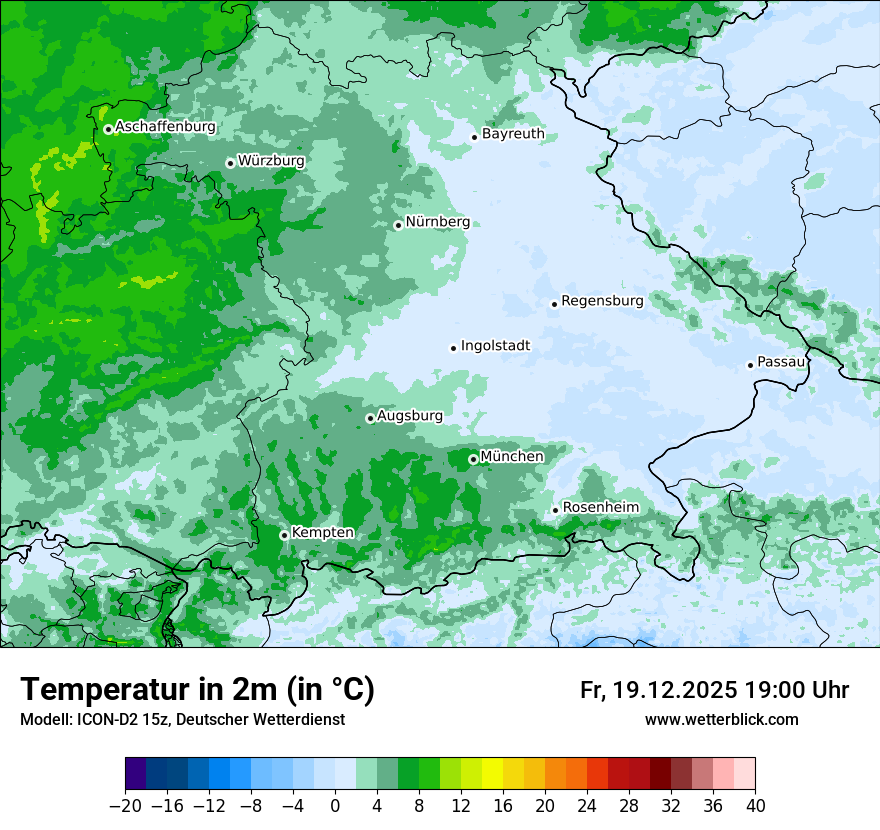 Modellkarten Temperatur