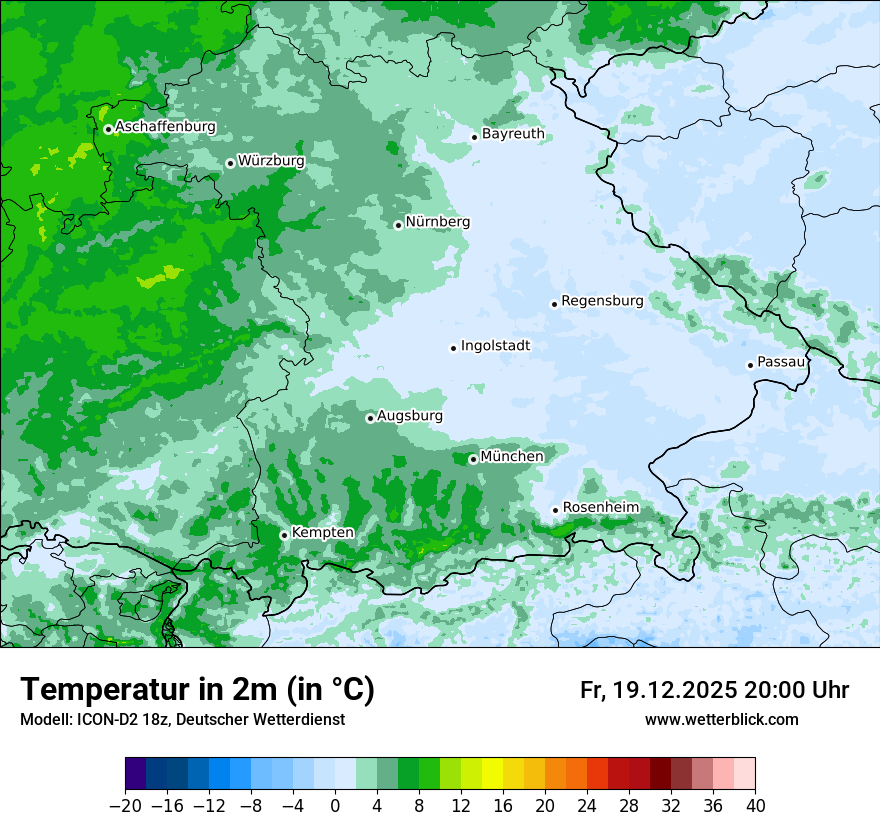 Modellkarten Temperatur