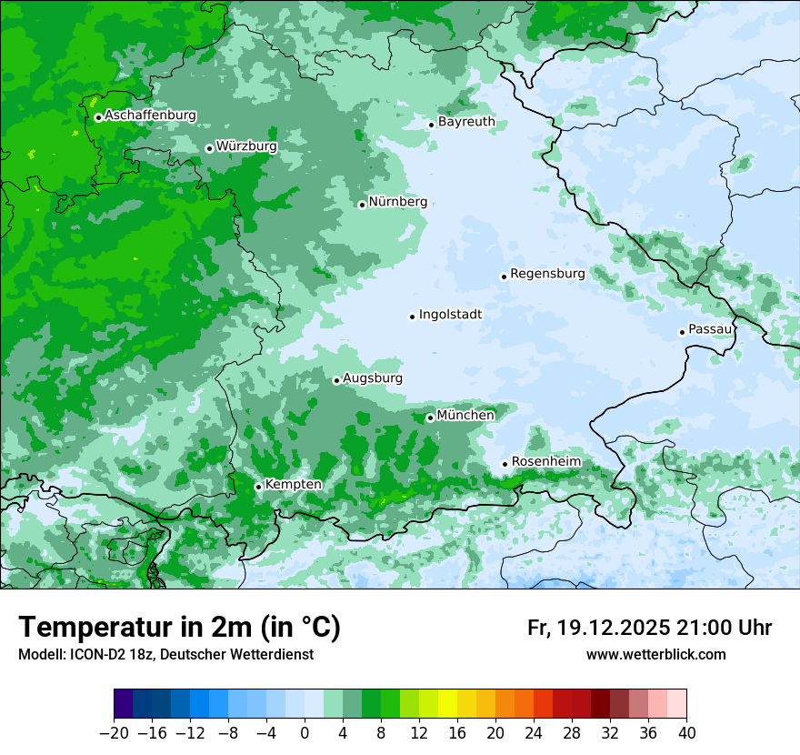 Modellkarten Temperatur