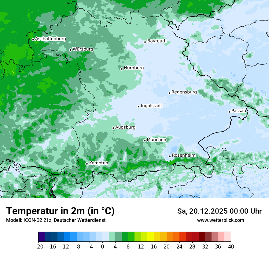 Modellkarten Temperatur