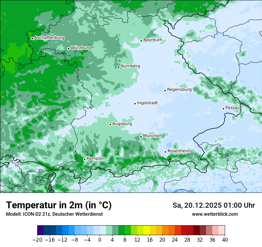 Modellkarten Temperatur