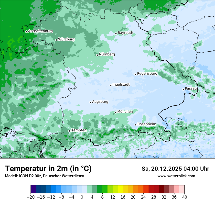 Modellkarten Temperatur