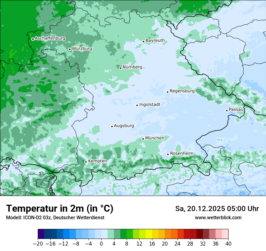 Modellkarten Temperatur