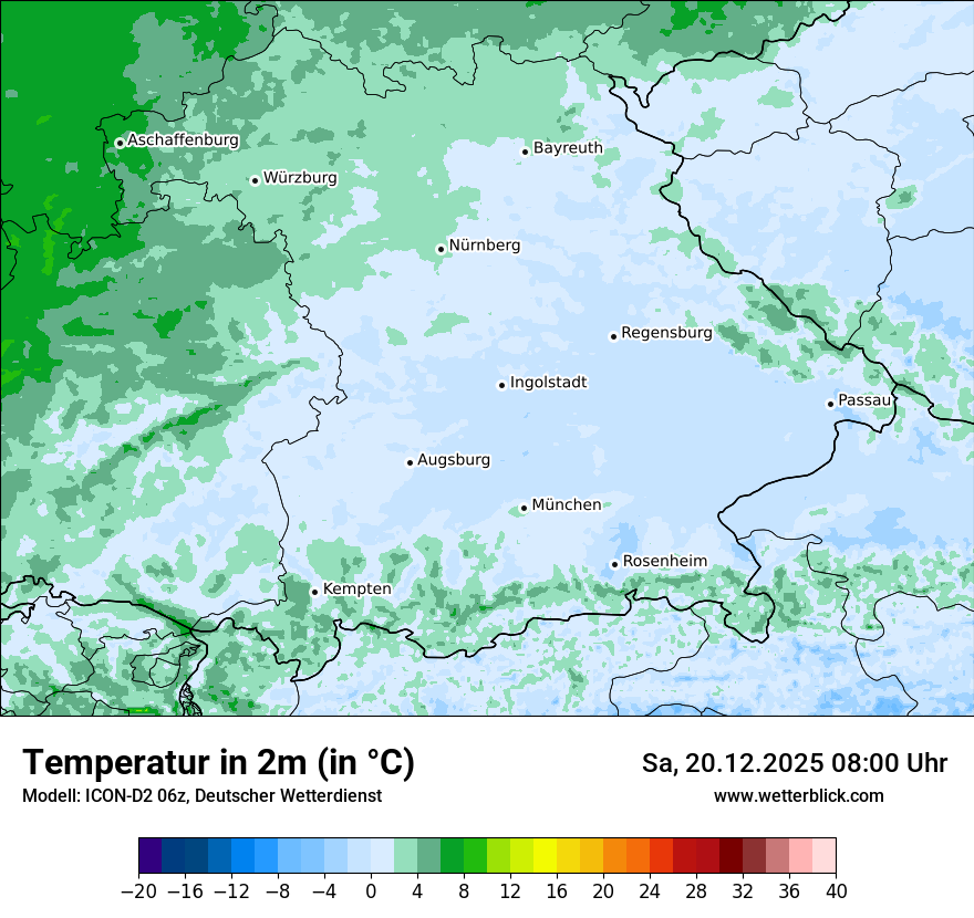 Modellkarten Temperatur