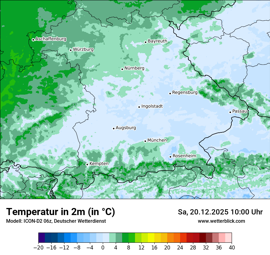 Modellkarten Temperatur
