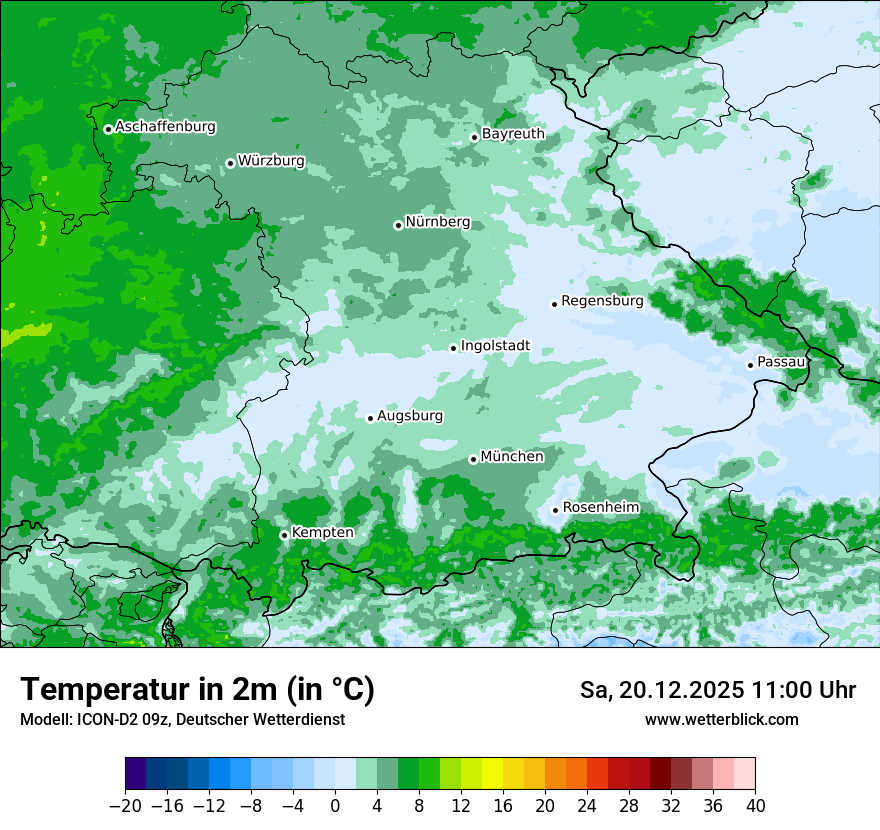 Modellkarten Temperatur