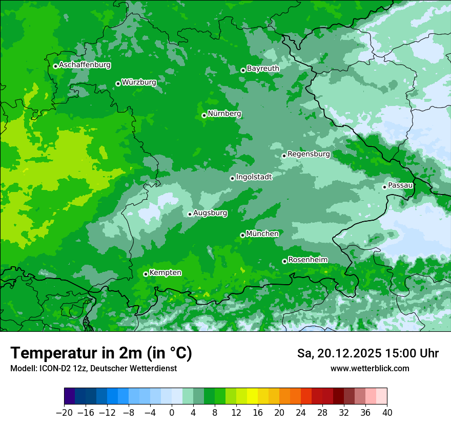 Modellkarten Temperatur