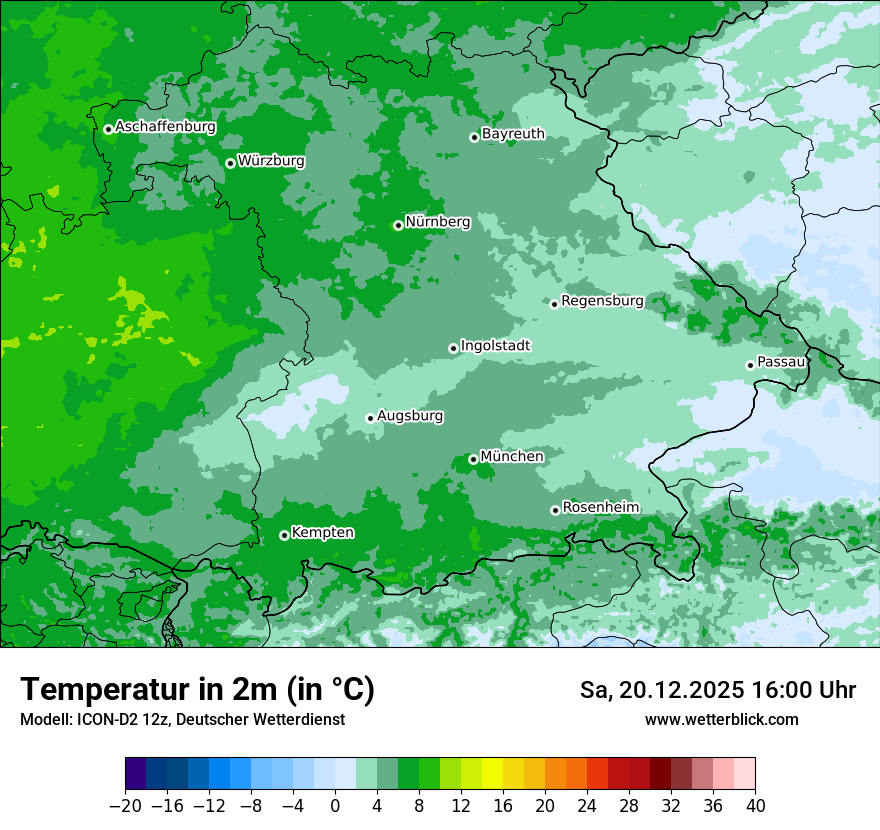 Modellkarten Temperatur